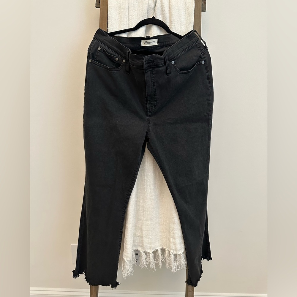 Madewell Cali Demi-Boot distressed black jeans SZ 33 NWOT